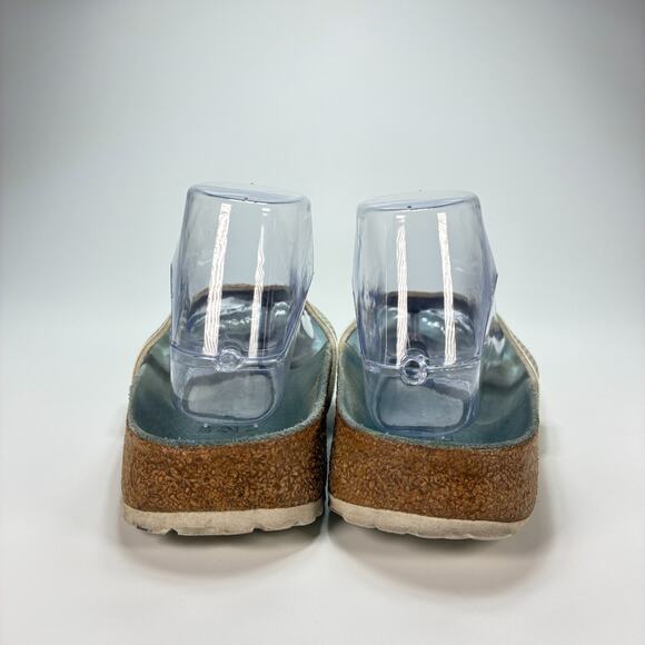 Birki's by Birkenstock Blue White Striped Thong Flip Flop Sandals Women's Size 8 - Picture 4 of 10